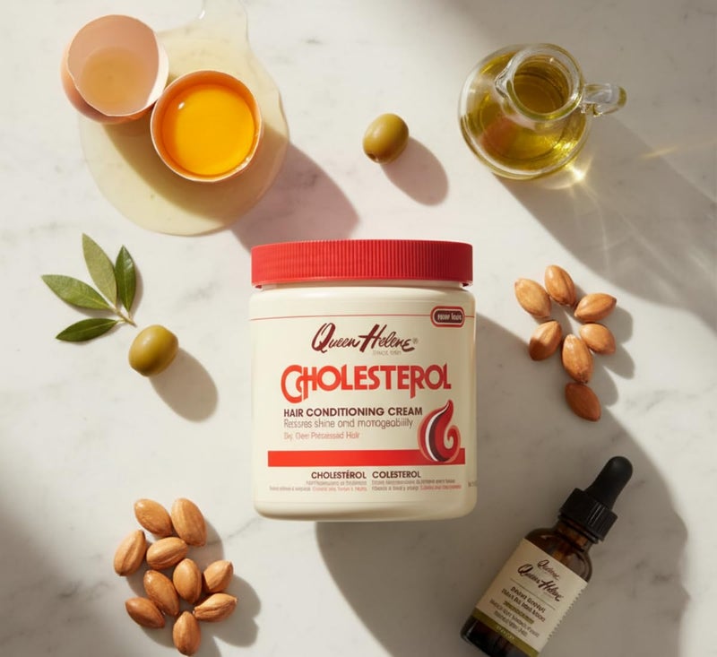 Queen Helene Cholesterol Hair Conditioning Cream â€“ Deep Repair Treatment for Dry, Damaged & Chemically Treated Hair | Moisture-Restoring Mask | 15 oz Jar - Image 4