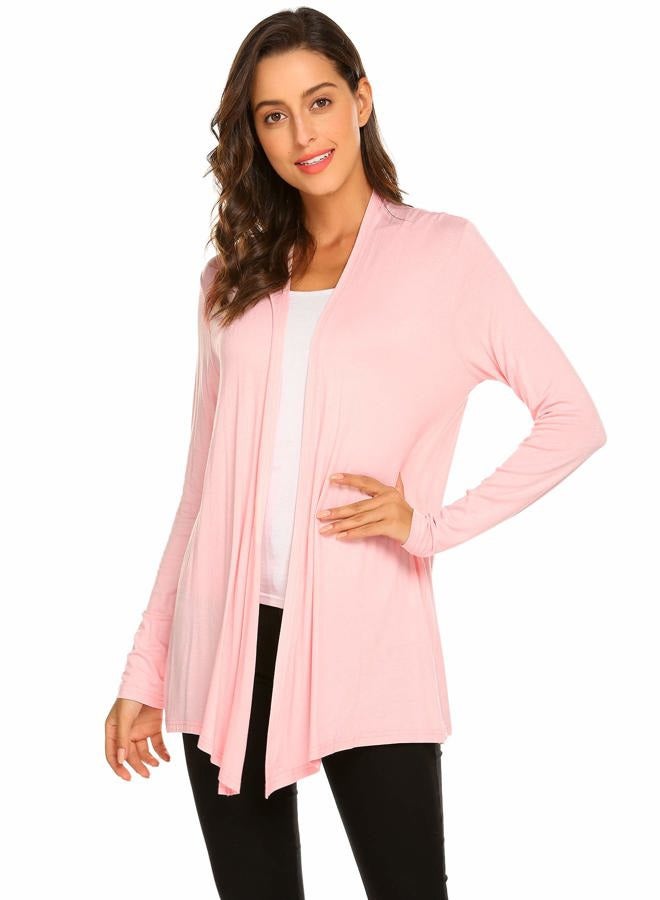 Newchoice Womens Summer Casual Lightweight Long Sleeve Cardigans Soft Drape Open Front Loose Kimono Cardigans Coverups (Light Pink, S) - Image 5