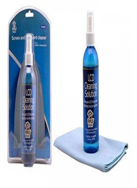 Pyle Home Computer LCD Screen Cleaning Kit - 207ml Cleaner Solution Spray Plus a Cleaning Cloth, Tool Cleans Phone, Keyboard, Laptop Surface, Plasma Flat TV Monitor, Macbook,Kindle,iPad, iPhone PCL106