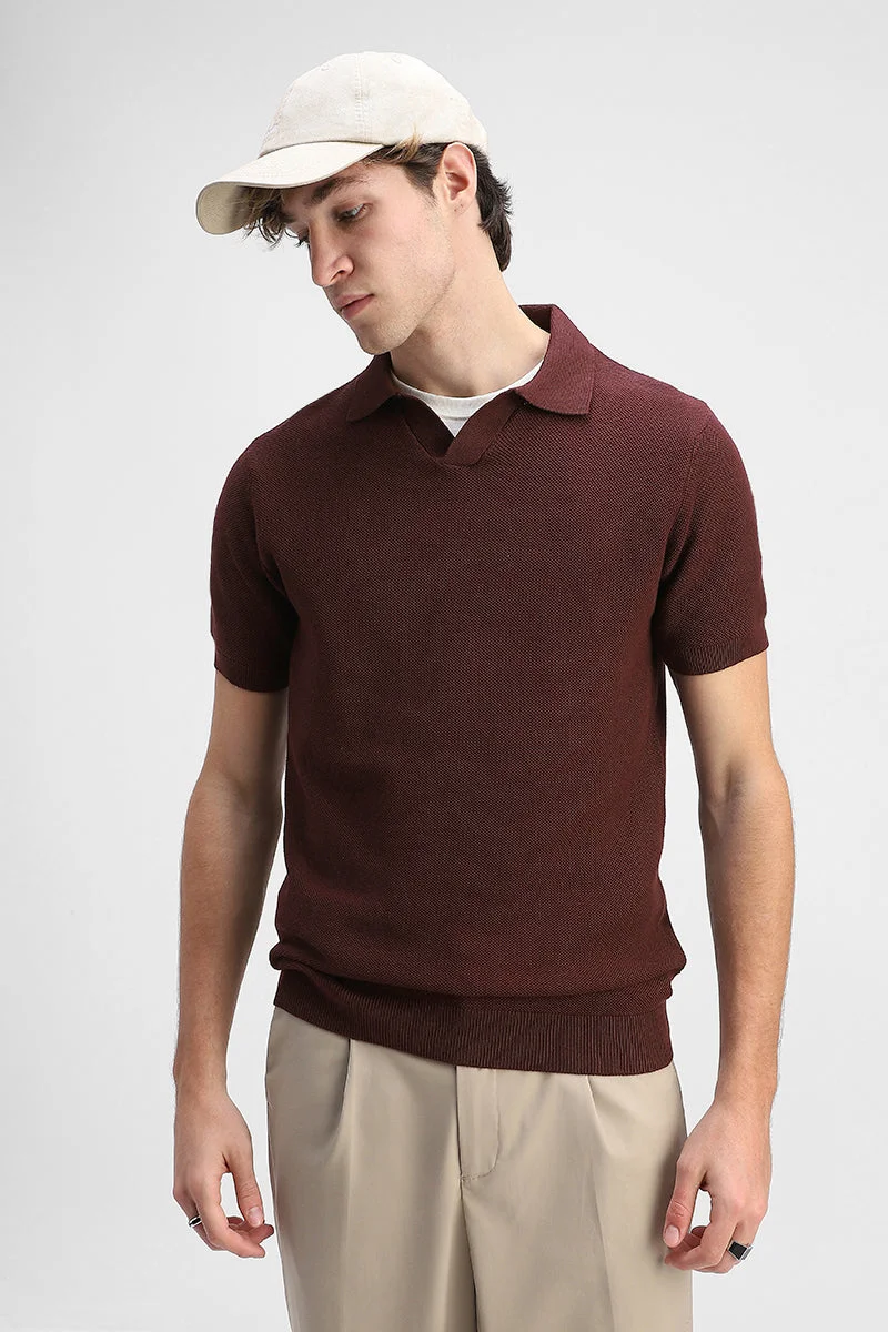 SNITCH Flat Knit Polo T-Shirt