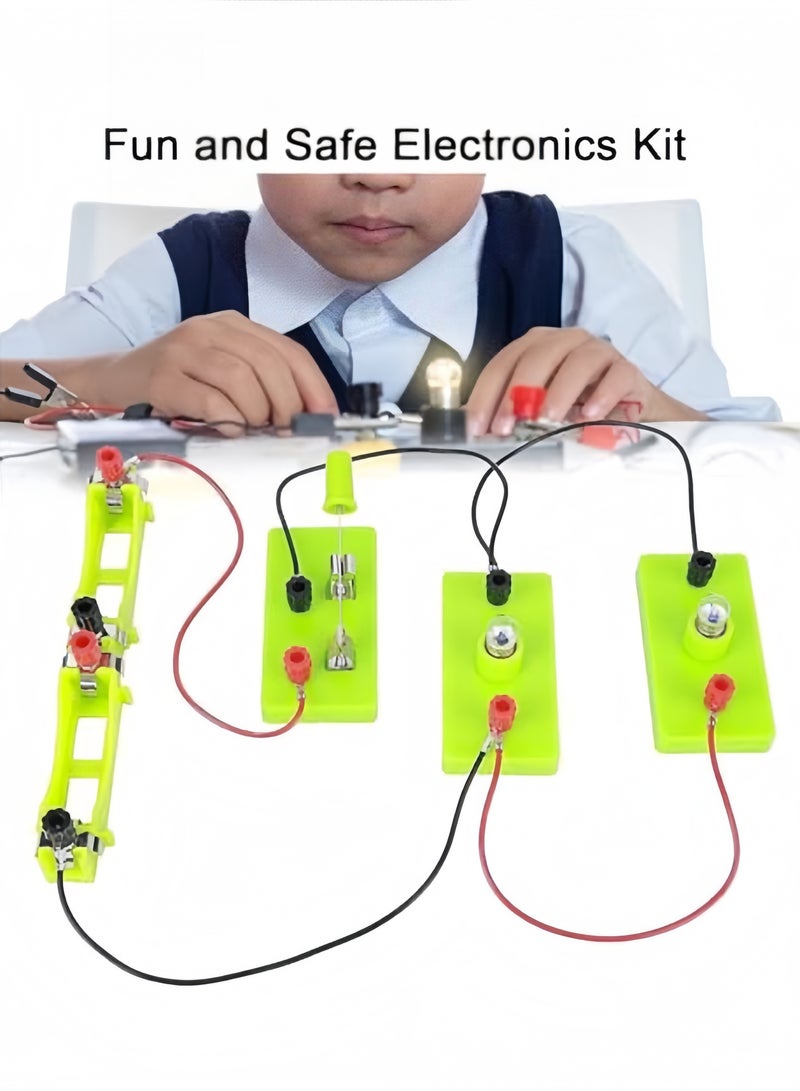Circuit Learning Kit, DIY Basic Electric Circuit Experiments, Beginner Circuit Learning Project, for School Lab Creative Educational Science Projects, for Teaching Series and Parallel Circuit  - Image 1