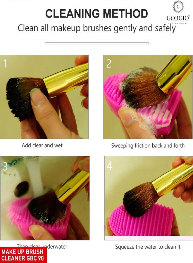 Gorgio Professional Makeup Brush Cleaner - Compact Silicone Cleaning Tool for Quick and Easy Deep Cleaning of Makeup Brushes (Colour/Shape May Vary) - Image 5