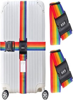 Generic Rana Store 2 Pack Adjustable Luggage Strap with Combination Lock for Travel Luggage 