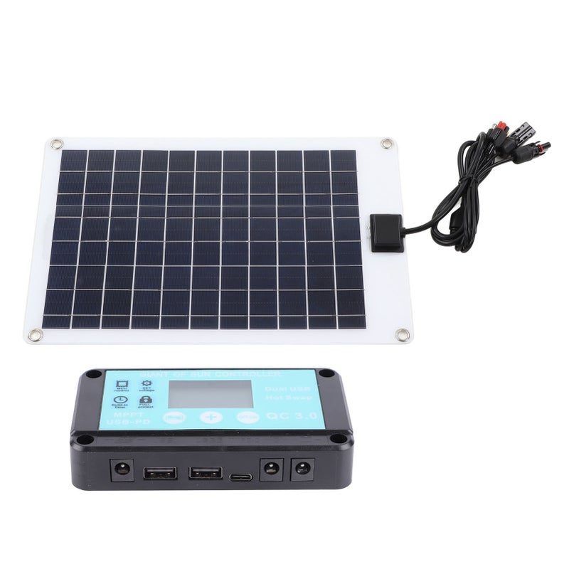 Solar Panels 1 for 5 50W Solar Panel Battery Charger with MPPT 100A Controller for 12V Battery and DC Charging Equipment - Image 1