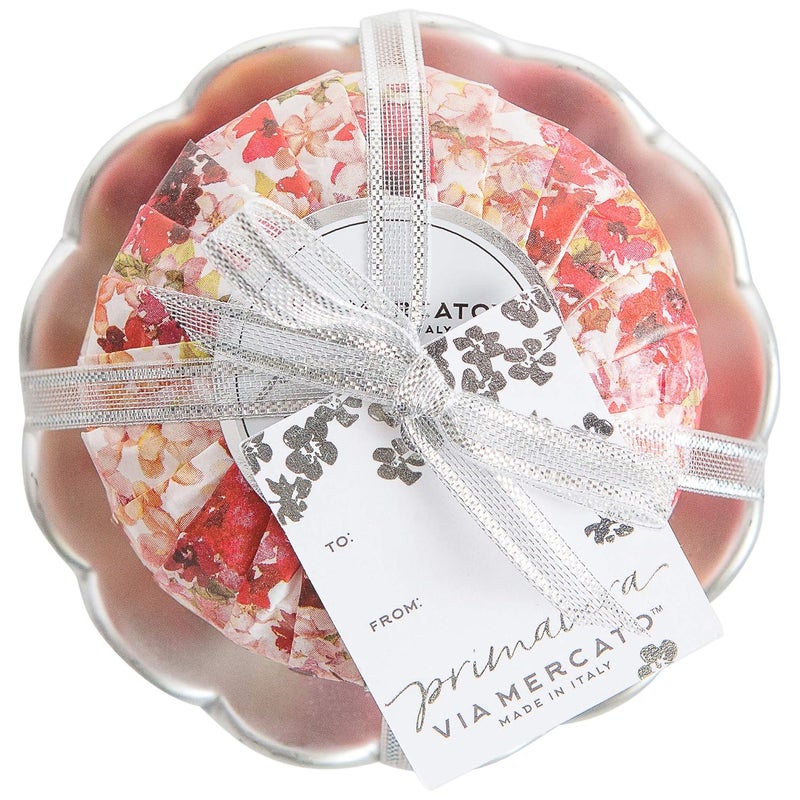 Via Mercato Primavera Spring Blossoms Collection Soap  Dish Set Red Currant Blossom 100 Gram 