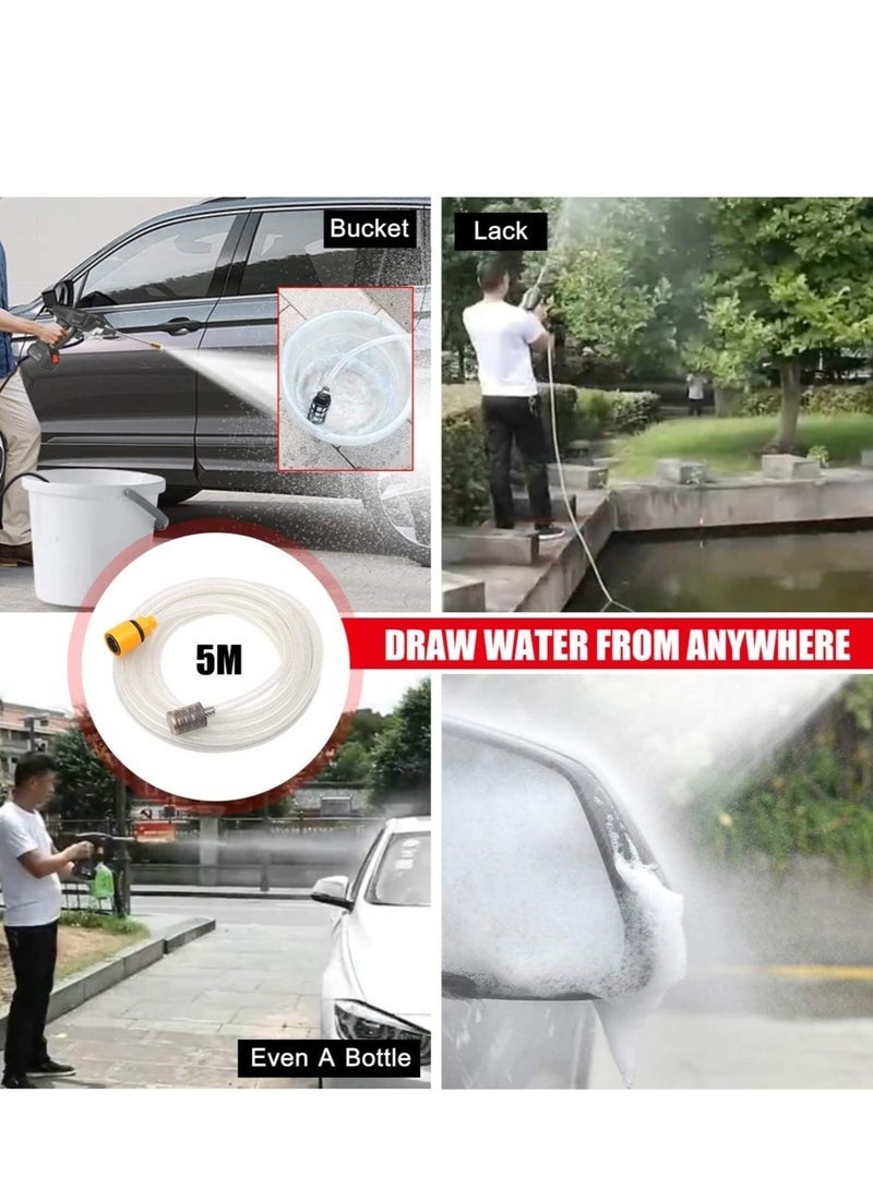 24V Cordless Portable Washer Electric High Pressure Cleaner Machine 200W 30Bar Lithium Handheld Car Cleaning Device With Foam Generator Nozzle Water Pump - Image 3