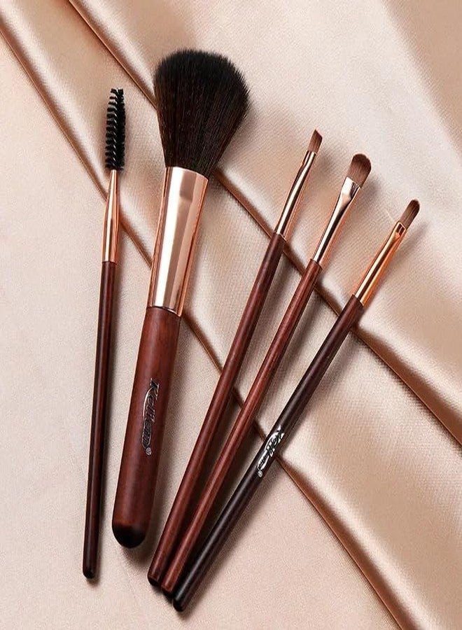 BANIRA Professional Face & Eye Brush Set of 5 Synthetic Fibres | Easy Blending - Image 4