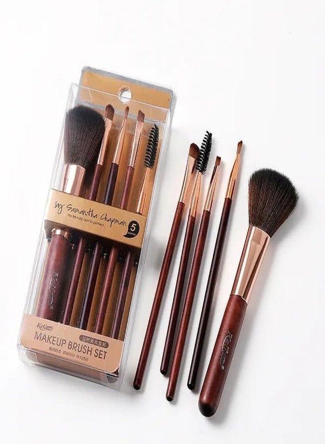 BANIRA Professional Face & Eye Brush Set of 5 Synthetic Fibres | Easy Blending - Image 1