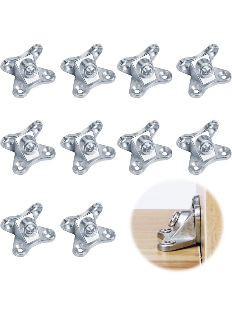 مجموعة موصلات دعامة زاوية الفراشة - مفصلات تفكيك من الفولاذ المقاوم للصدأ للأثاث، دعامات زاوية رمز الزاوية، غير قابلة للفتح، تثبيت لولبي متين، حزمة مكونة من 10 قطع - Image 1