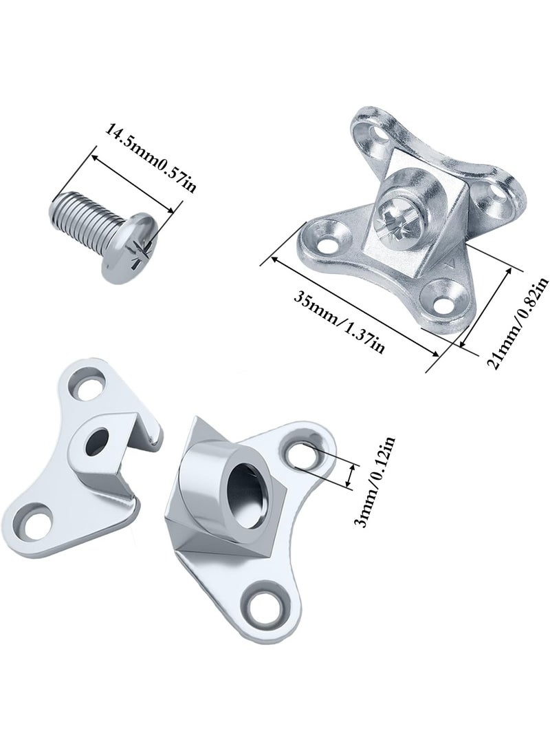 مجموعة موصلات دعامة زاوية الفراشة - مفصلات تفكيك من الفولاذ المقاوم للصدأ للأثاث، دعامات زاوية رمز الزاوية، غير قابلة للفتح، تثبيت لولبي متين، حزمة مكونة من 10 قطع - Image 4