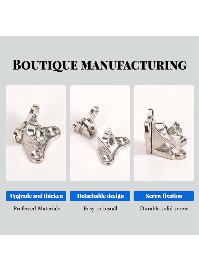 مجموعة موصلات دعامة زاوية الفراشة - مفصلات تفكيك من الفولاذ المقاوم للصدأ للأثاث، دعامات زاوية رمز الزاوية، غير قابلة للفتح، تثبيت لولبي متين، حزمة مكونة من 10 قطع - Image 2