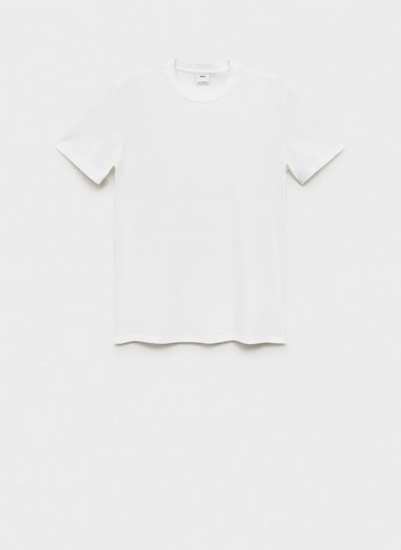 Mango Man Stretch cotton T-shirt