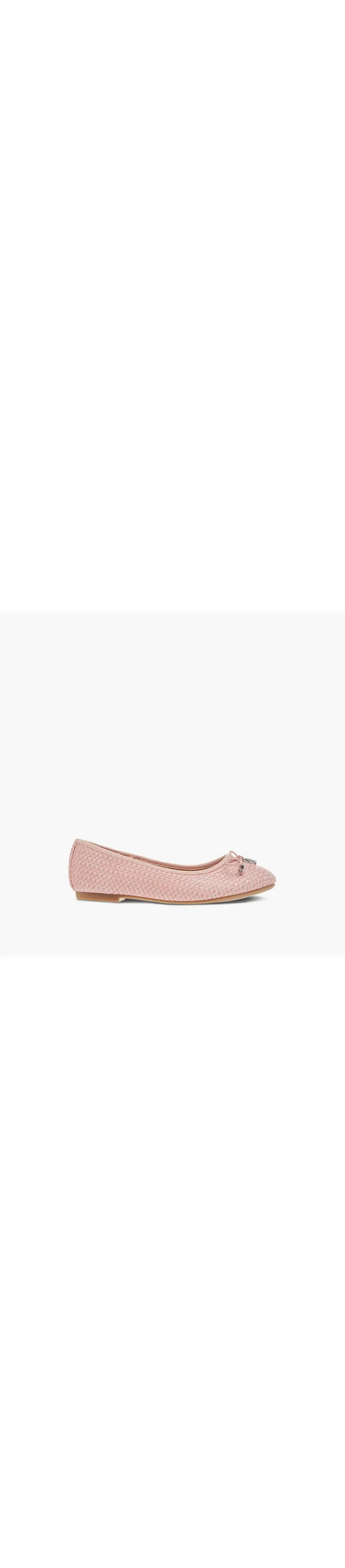 Girls Bow Detail Slip-On Ballerina Shoes
