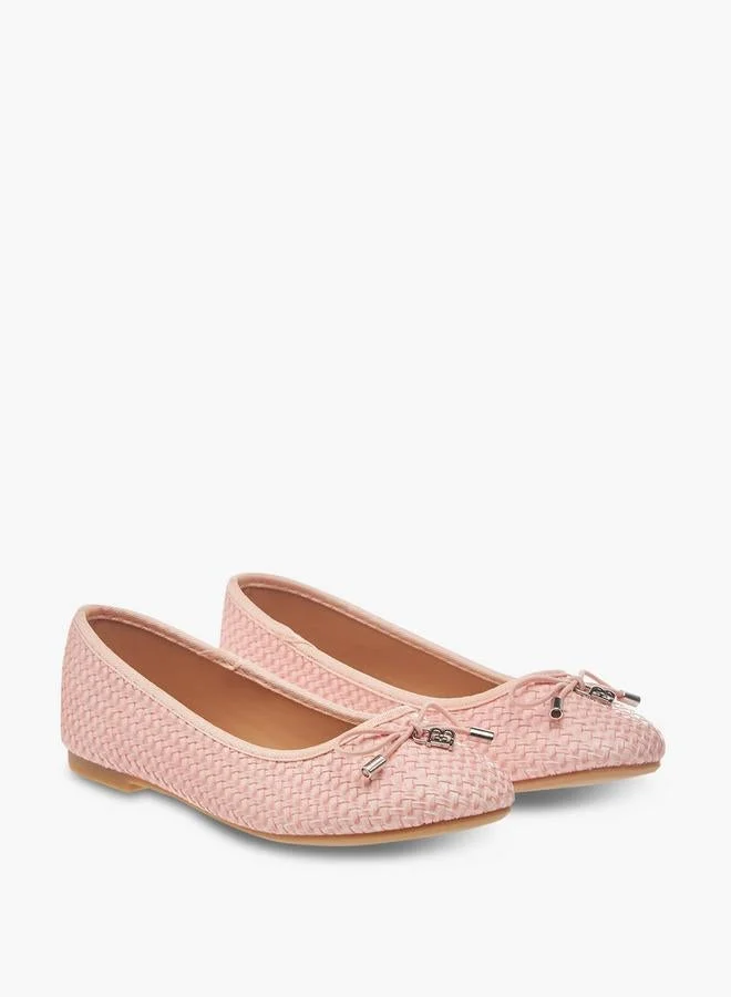 Flora Bella By Shoexpress PINK Flora Bella Bow Detail Slip-On Ballerina Shoes for Women | Best Price UAE