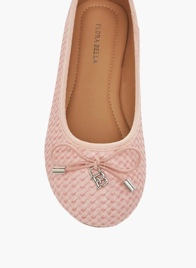 Flora Bella By Shoexpress PINK Flora Bella Bow Detail Slip-On Ballerina Shoes for Women | Best Price UAE