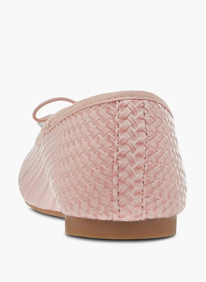 Flora Bella By Shoexpress PINK Flora Bella Bow Detail Slip-On Ballerina Shoes for Women | Best Price UAE
