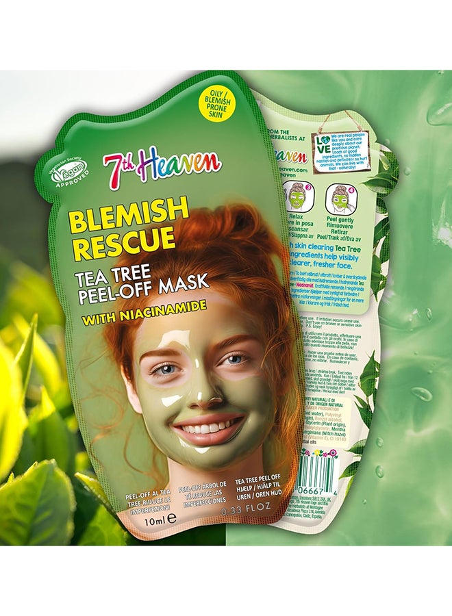 7th Heaven Blemish Rescue Tea Tree Peel-Off Mask 10ml - Image 3
