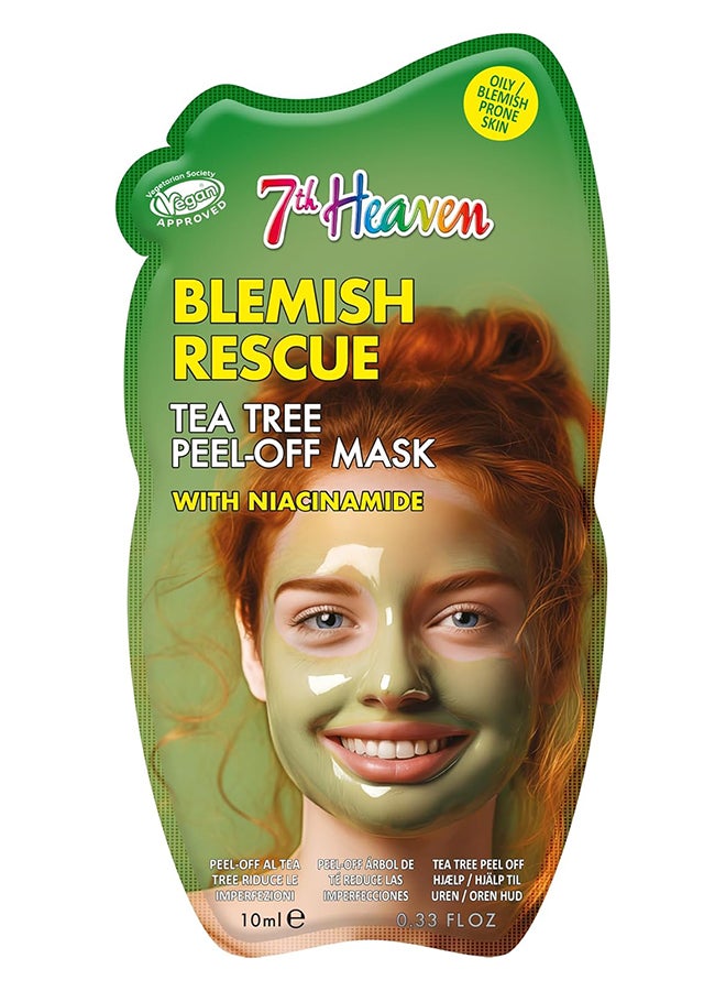 7th Heaven Blemish Rescue Tea Tree Peel-Off Mask 10ml - Image 1