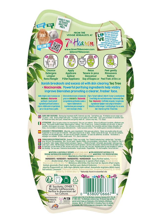 7th Heaven Blemish Rescue Tea Tree Peel-Off Mask 10ml - Image 2