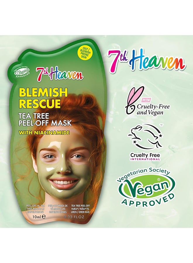 7th Heaven Blemish Rescue Tea Tree Peel-Off Mask 10ml - Image 4