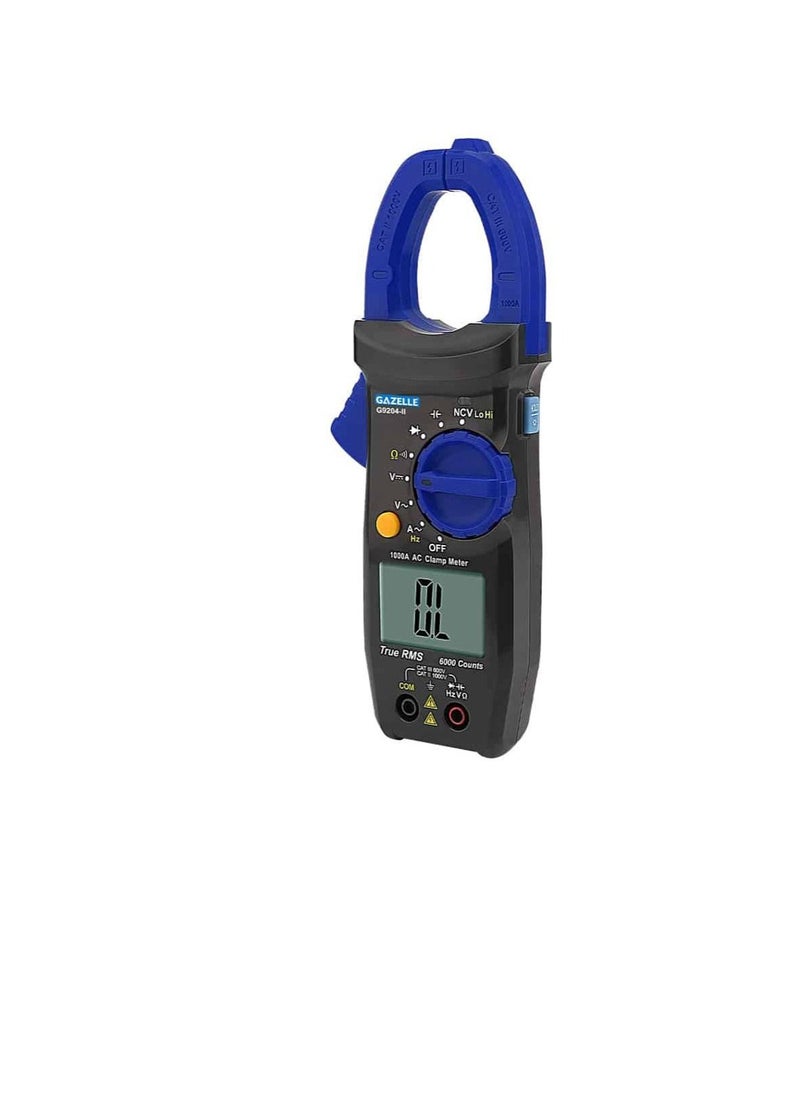 Gazelle AC Digital Clamp Meter, 1000V, 33mm Jaw, CAT II 1000V/CAT III 600V  - Image 3