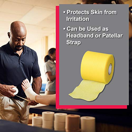 Cramer Tape Underwrap, Single Roll, Yellow, Non-Latex Pre Wrap to Protect Skin from Irritation and Discomfort Caused by Athletic Tape, Tearable Sports Wrap, Non-Adhesive, 2.75" x 21 Yards - Image 2