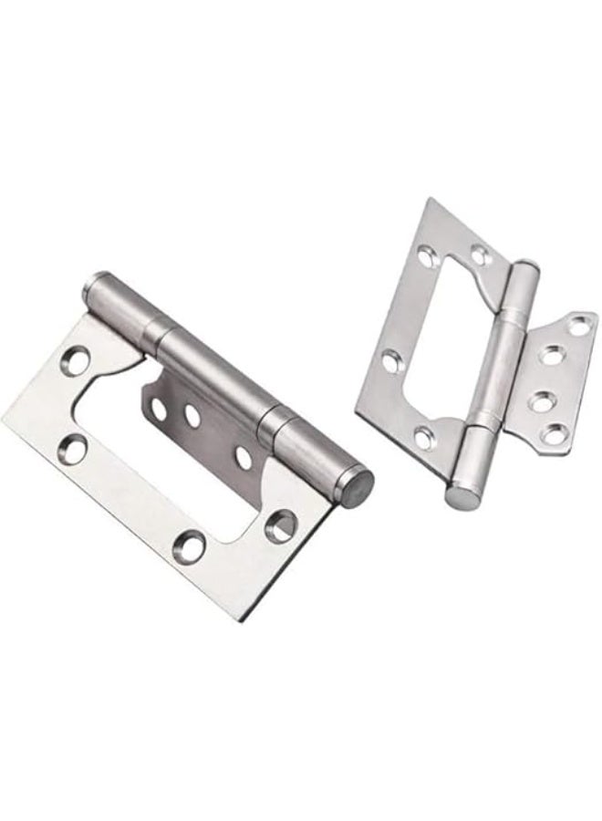 مفصلات باب فراشة بلون فضي عبوة من 2 مفصلة مقاس 4 بوصة