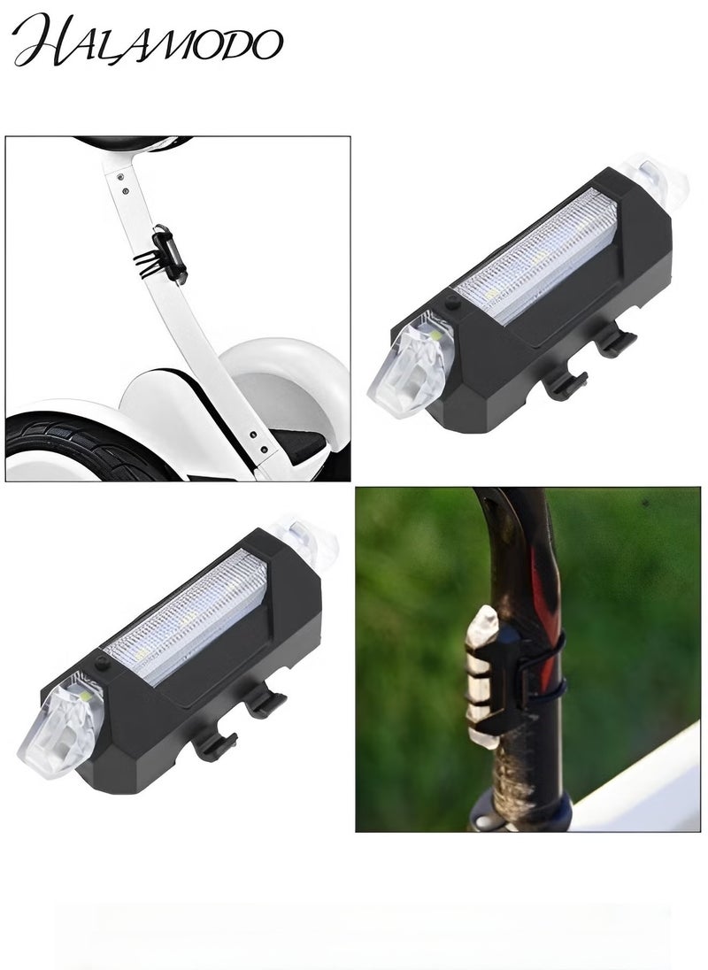 هالامودو مصباح خلفي للدراجات قابل للشحن عن طريق USB يوفر إضاءة آمنة وضوء تحذيري بثلاثة أوضاع للإضاءة للدراجات الجبلية والتنبيه في الليل - Image 4