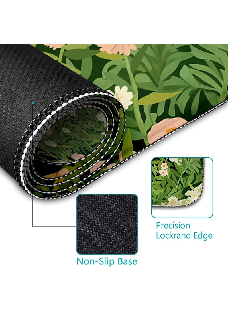 Anime Cat Mouse Pad Green Desk Mat, Large Gaming Mouse Pad 70 x 30 cm x 2mm with Stitched Edges Non-Slip, Large Keyboard Mat for Desktop Computer Laptop Work Home Cute Office Desk Accessories - Image 4