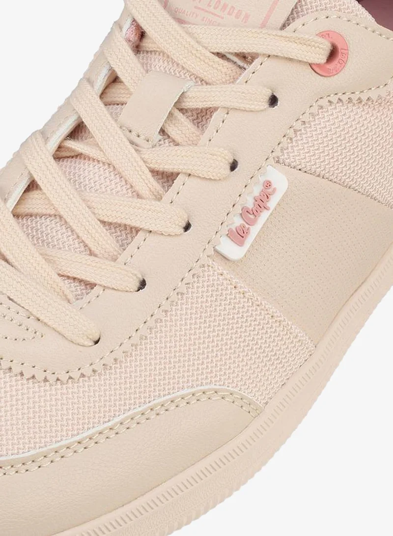 Lee Cooper BEIGE Women Panelled Lace-Up Sneakers for Women | Best Price UAE