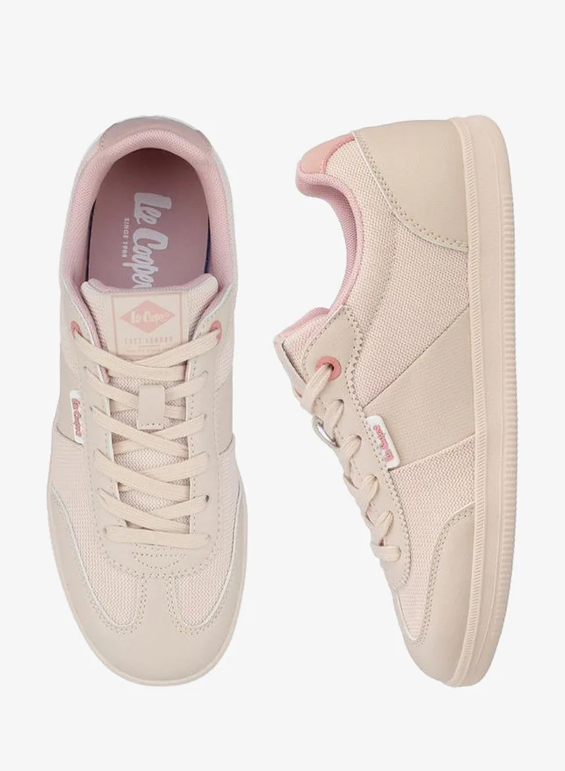 Lee Cooper BEIGE Women Panelled Lace-Up Sneakers for Women | Best Price UAE