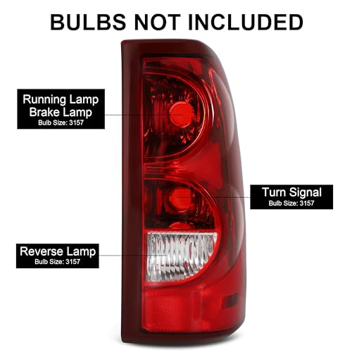 Daume Tail Lights Assembly for 2003-2006 Chevy Silverado - Rear Brake Lamps for Driver and Passenger Sides - Image 4