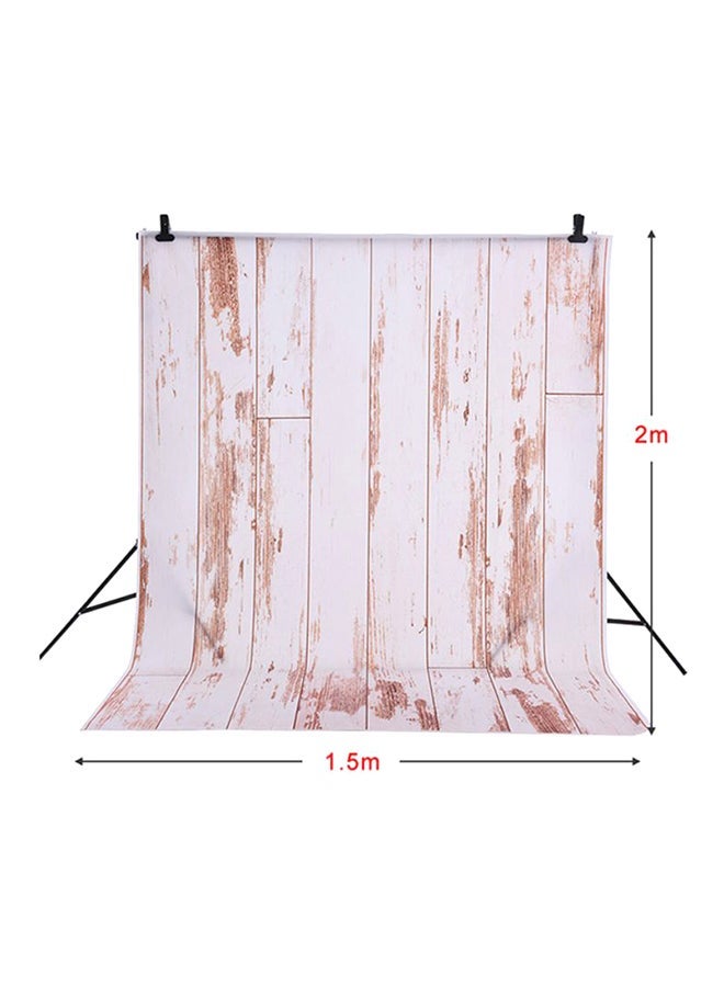 NIBEMINENT Wall Pattern Photography Backdrop White/Brown  - Image 3