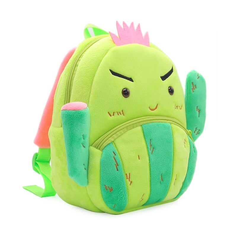 Plush Kids Backpack, Cactus Fruit Design, Soft Lightweight School Bag for Toddlers and Preschool Kids - Image 4