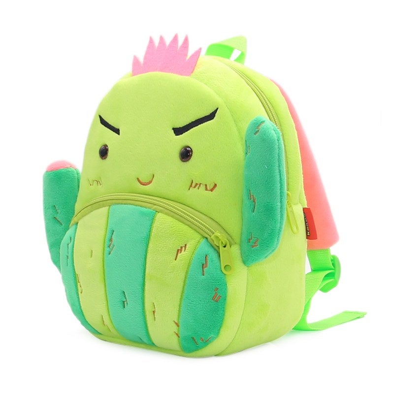 Plush Kids Backpack, Cactus Fruit Design, Soft Lightweight School Bag for Toddlers and Preschool Kids - Image 3