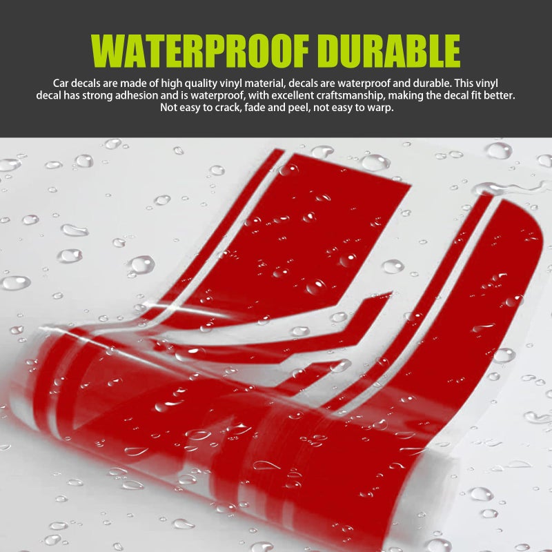 awlbed 2 PCS Car Side Skirt Decals, 88.58" x 4.52" Long Stripes Stickers, PVC Auto Personalized Stickers, Waterproof Body Decoration, Universal for Most Cars, Trucks, SUVs (Red) - Image 4