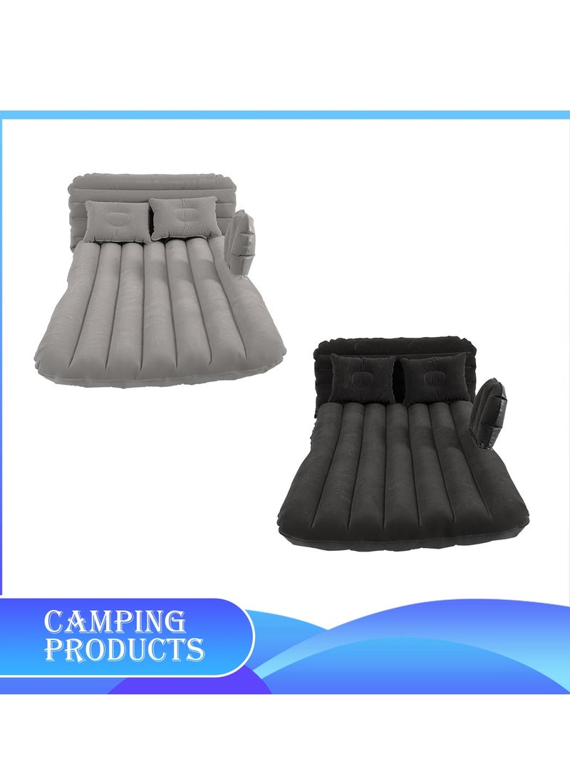 Manful Inflatable Mattress with Pump Portable Outdoor Air Mattress Foldable Single Thickened Flocking Mattress for Outdoor and Home  - Image 2