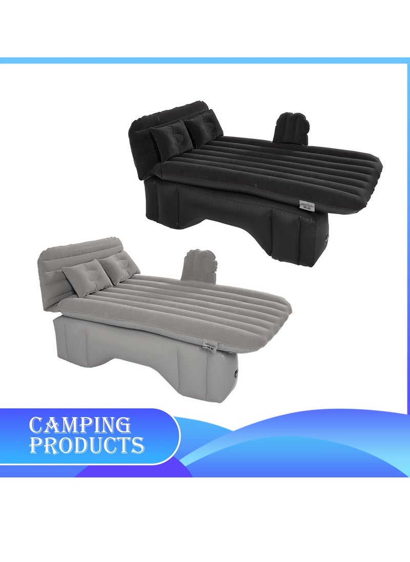 Manful Inflatable Mattress with Pump Portable Outdoor Air Mattress Foldable Single Thickened Flocking Mattress for Outdoor and Home  - Image 3