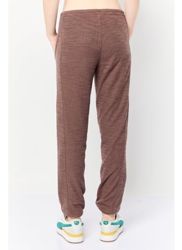 Aerie Women Regular Fit Textured Sweatpants, Brown  - Image 4