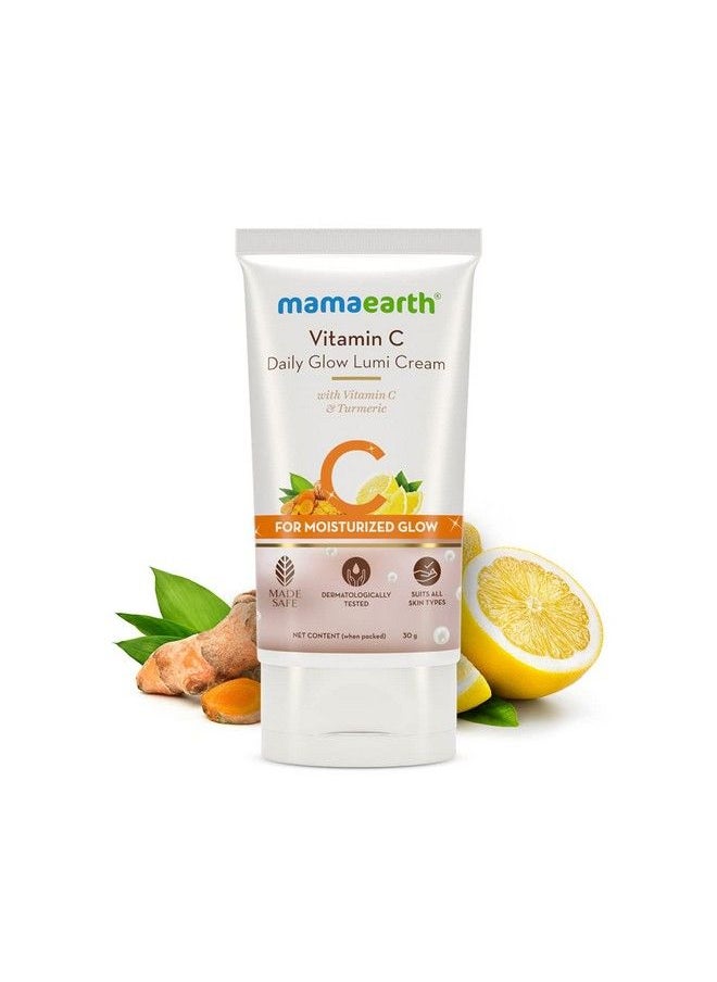 Mamaearth - Vitamin C Daily Glow Lumi Cream With Vitamin C & Turmeric For Moisturizing Glow Moisturizer With Highlighter 30 G - Image 1