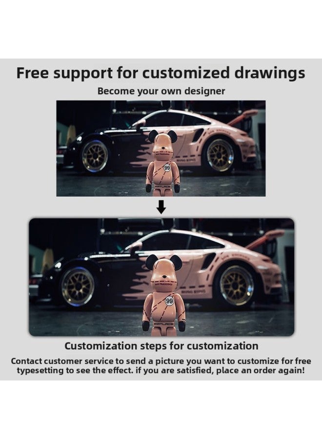 Special For Violent Bear Mouse Pad Oversized Game E-sports Keyboard Pad Cartoon Computer Book Table Pad Customization-Color:400*900*2mm-Pattern:G-2587  - Image 3
