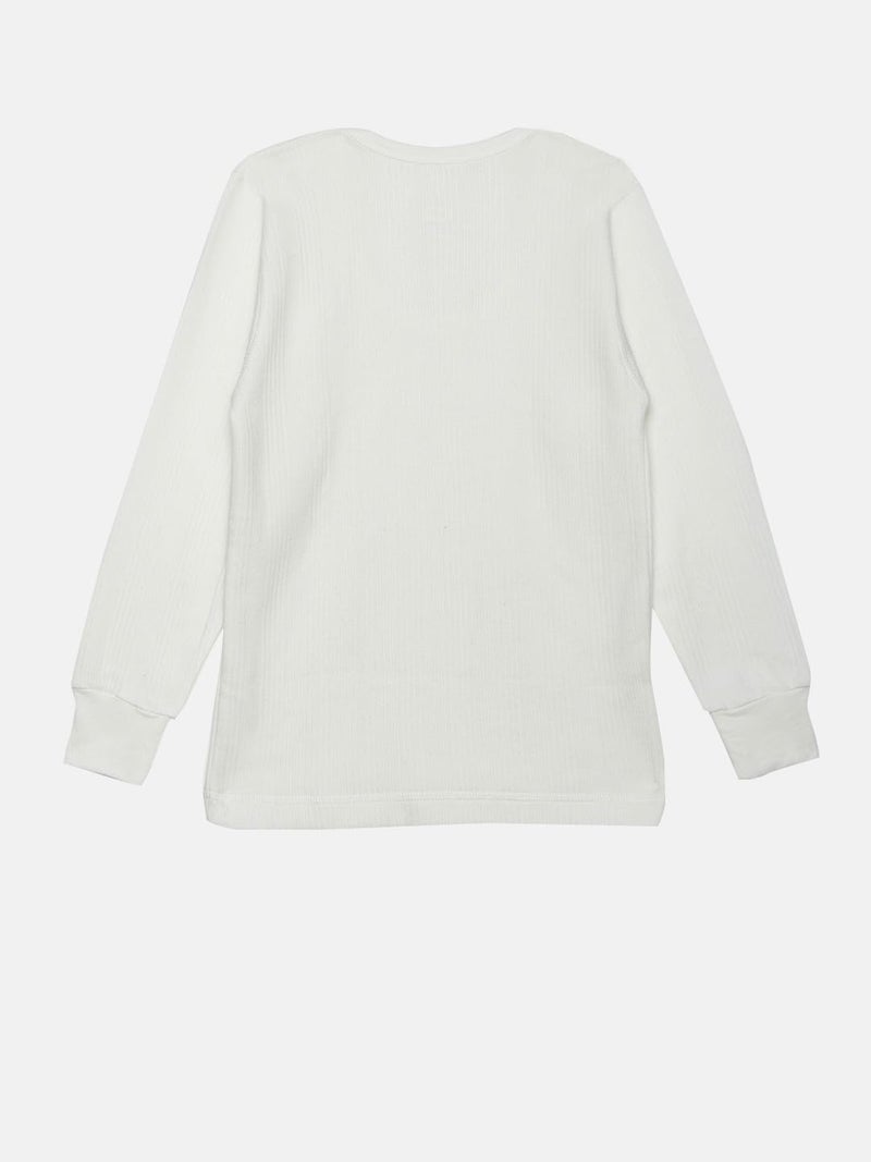 Dollar Ultra Combed Cotton Kids Round Neck Thermal Tops (Boys & Girls) Off White - Image 2