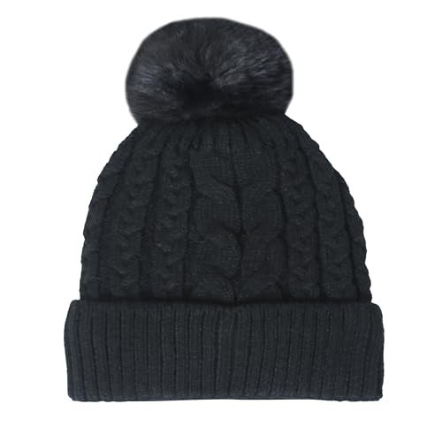FabSeasons Women's Warm Acrylic Woolen Beanie/Skull Cap - Stylish Winter Hat With Snug Fit With Pompom On Top, Pink,1 count (Pack of 1) - Image 5