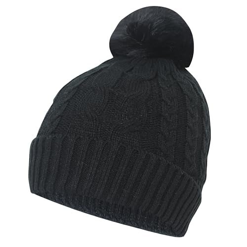 FabSeasons Women's Warm Acrylic Woolen Beanie/Skull Cap - Stylish Winter Hat With Snug Fit With Pompom On Top, Pink,1 count (Pack of 1) - Image 1