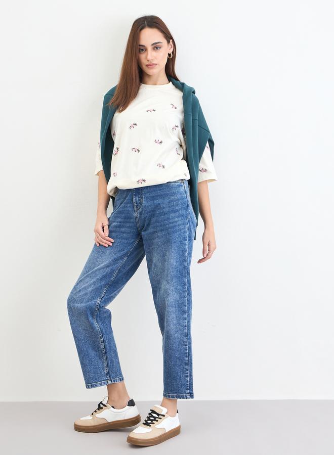 ستايلي تيشيرت واسع مُطرّز بالترتر - Image 2