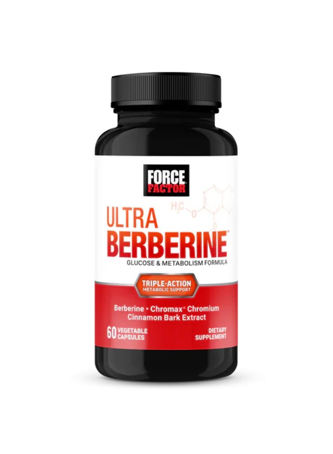 Force Factor Ultra Berberine, Glucose & Metabolism Formula, 60 Vegetable Capsules - Image 1
