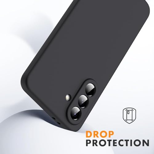 DIZORO Microfiber Candy Case for Samsung M56 / F56 5G Smooth Touch Cushion Liquid Soft Silicone Gel Rubber Phone Cases Non-Slip Full Body Protective Shockproof Back Cover (Black) - Image 3