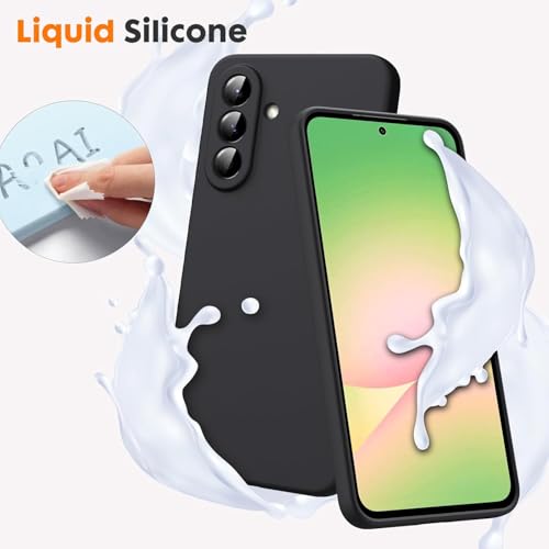DIZORO Microfiber Candy Case for Samsung M56 / F56 5G Smooth Touch Cushion Liquid Soft Silicone Gel Rubber Phone Cases Non-Slip Full Body Protective Shockproof Back Cover (Black) - Image 2