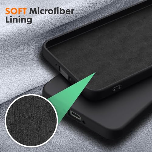 DIZORO Microfiber Candy Case for Samsung M56 / F56 5G Smooth Touch Cushion Liquid Soft Silicone Gel Rubber Phone Cases Non-Slip Full Body Protective Shockproof Back Cover (Black) - Image 4