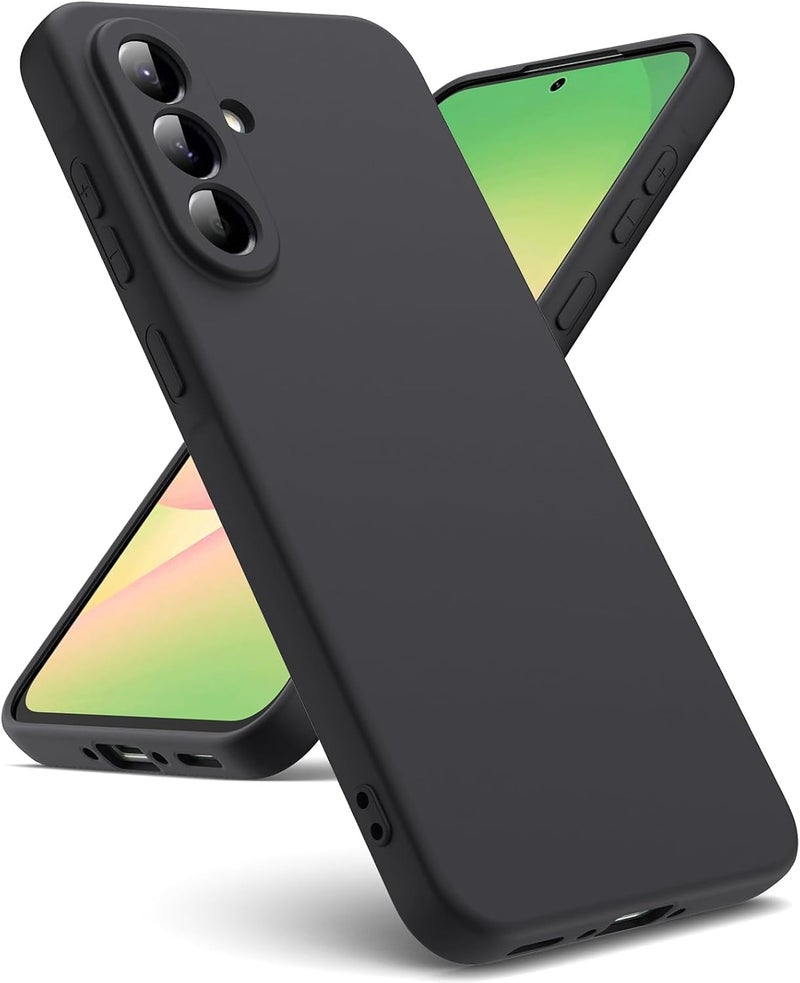 DIZORO Microfiber Candy Case for Samsung M56 / F56 5G Smooth Touch Cushion Liquid Soft Silicone Gel Rubber Phone Cases Non-Slip Full Body Protective Shockproof Back Cover (Black) - Image 1